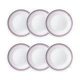 Corelle Livingware Collection Double Ring Red-N-Blue Pattern 12 CM Sauce Dish Pack Of 6