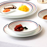 Corelle Livingware Collection Double Ring Red-N-Blue Pattern 21CM Soup Plate Pack Of 6