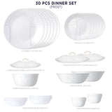 Corelle Asia Round Frost 30 Pcs Dinner Set