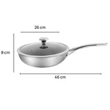 Duranano 26cm Wok pan with Lid