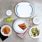 Corelle Denham 17cm Small Plate/B&B Plate Pack Of 6 | For Family of 6 | Break & Chip Resistant | Lightweight & Durable | Microwave & Dishwasher Safe