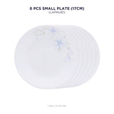 Corelle Lapinue1 17cm Small Plate/B&B Plate Pack Of 6 | For Family of 6 | Break & Chip Resistant | Lightweight & Durable | Microwave & Dishwasher Safe (Copy)