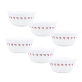 Corelle Scarlet Clover 177ml Katori / Ramekin Bowl Pack Of 6 | Break & Chip Resistant | Lightweight & Durable | Microwave & Dishwasher Safe