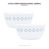 Corelle Denham 828ml Curry / Noodle Bowl Pack Of 2 | Break & Chip Resistant | Lightweight & Durable | Microwave & Dishwasher Safe