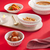 Corelle Scarlet Clover 828ml Curry / Noodle Bowl Pack Of 2 | Break & Chip Resistant | Lightweight & Durable | Microwave & Dishwasher Safe