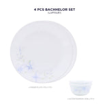 Corelle Lapinue1 - 4 Pcs Bachelor Set (K) | For Family of 2| Break & Chip Resistant | Lightweight & Durable | Microwave & Dishwasher Safe