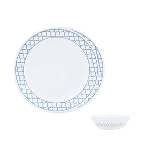 Corelle Denham Bachelor Set (VDB) - 4 Pcs | For Family of 2 |Break & Chip Resistant | Lightweight & Durable | Microwave & Dishwasher Safe