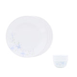 Corelle Lapinue1 - 8 Pcs Mini Dining Set (K) | For Family of 4| Break & Chip Resistant | Lightweight & Durable | Microwave & Dishwasher Safe