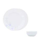 Corelle Lapinue1 - 8 Pcs Mini Dining Set (VDB) | For Family of 4| Break & Chip Resistant | Lightweight & Durable | Microwave & Dishwasher Safe