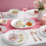 Corelle Pink Breeze1 - 8 Pcs Mini Dining Set (VDB) | For Family of 4| Break & Chip Resistant | Lightweight & Durable | Microwave & Dishwasher Safe