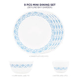 Corelle Livingware Round Skyline Bay Garden 9 Pcs Mini Dining Set