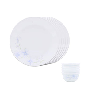 Corelle Lapinue1 - 12 Pc Breakfast Set | For Family of 6| Break & Chip Resistant | Lightweight & Durable | Microwave & Dishwasher Safe