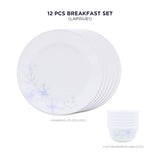 Corelle Lapinue1 - 12 Pc Breakfast Set | For Family of 6| Break & Chip Resistant | Lightweight & Durable | Microwave & Dishwasher Safe