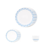 Corelle Skyline Bay Garden - 12 Pc Breakfast Set | For Family of 4| Break & Chip Resistant | Lightweight & Durable | Microwave & Dishwasher Safe