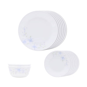 Corelle Lapinue1 - 14 Pcs Dinner Set | For Family of 6| Break & Chip Resistant | Lightweight & Durable | Microwave & Dishwasher Safe