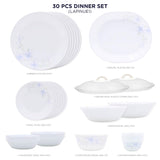 Corelle Lapinue1 - 30 Pcs Dinner Set | For Family of 6| Break & Chip Resistant | Lightweight & Durable | Microwave & Dishwasher Safe