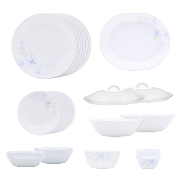 Corelle Lapinue1 - 30 Pcs Dinner Set | For Family of 6| Break & Chip Resistant | Lightweight & Durable | Microwave & Dishwasher Safe