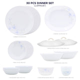 Corelle Lapinue1 - 30 Pcs Dinner Set | For Family of 6| Break & Chip Resistant | Lightweight & Durable | Microwave & Dishwasher Safe