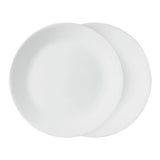 CORELLE WINTER FROST WHITE 26 CM Dinner Plate | Pack of 2 | Dinnerware & Serving Plate| Vitrelle Triple Layer Glass| Lightweight |1-year warranty on chips, breaks & scratches