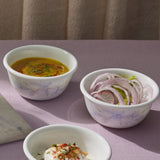 CORELLE LAPINUE 1 PATTERN 177 ML Small Katori-Pack of 2| For serving Dal/Curd/Desserts/Dips| Ramekin Bowl |Vitrelle Triple Layer Glass| Lightweight |1-year warranty on chips, breaks & scratches