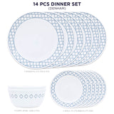 Corelle Livingware Round Denham 14 Pcs Dinner Set