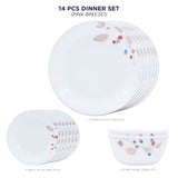 Corelle Livingware Round Pink Breeze1 14 Pcs Dinner Set
