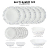 Corelle Livingware Round Lilac Blush 20 Pcs Dinner Set