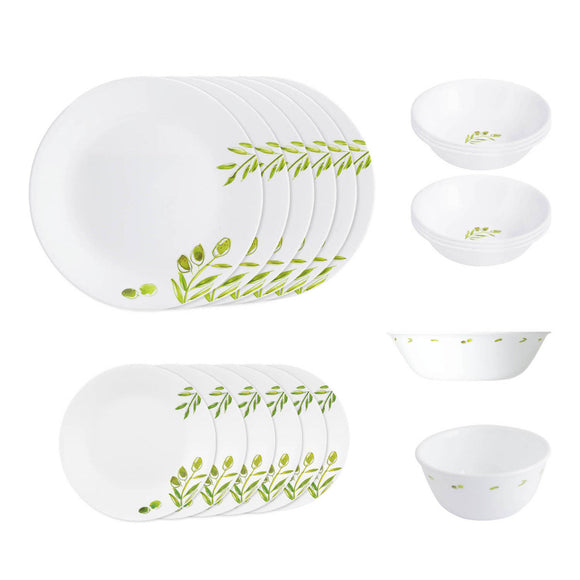 Corelle Livingware Round Olive Garden 20 Pcs Dinner Set