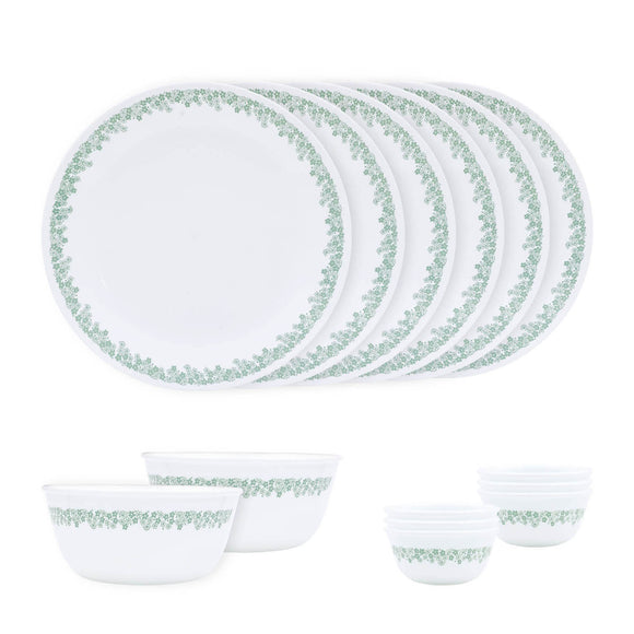 Corelle Livingware Round Spring Blossom Mint 14 Pcs Dinner Set