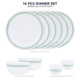 Corelle Livingware Round Spring Blossom Mint 14 Pcs Dinner Set