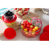 Pyrex-1Cup/236ml Round Bowl with Plastic Red Lid