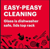 Pyrex-2Cup/473ml Round with plastic Red lid