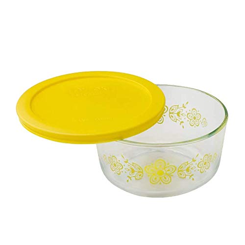Pyrex Decorated Storage 4-cup/950ml Round Storage Butterfly WPC - Butterscotch