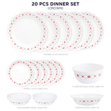 Corelle Livingware Round Crown 20 Pcs Dinner Set