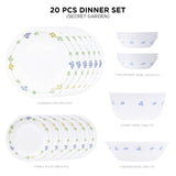 Corelle Livingware Round Secret Garden 20 Pcs Dinner Set