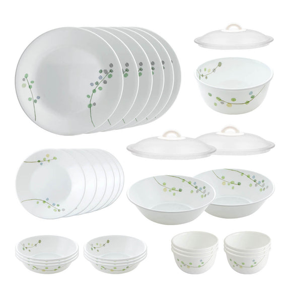 Corelle Livingware Round Green Delight 30 Pcs Dinner Set