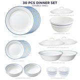Corelle Livingware Round Double Ring 30 Pcs Dinner Set