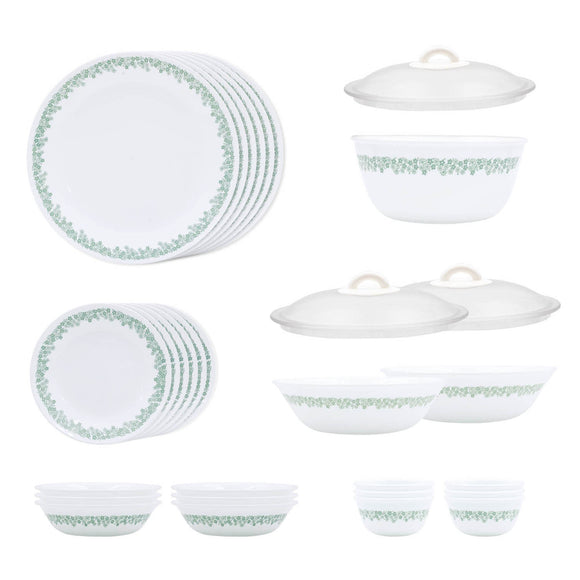 Corelle Livingware Round Spring Blossom Mint 30 Pcs Dinner Set