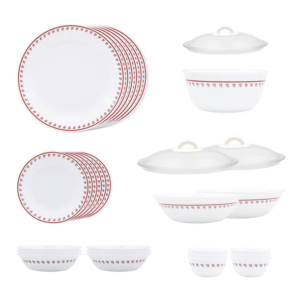 Corelle Livingware Round Scarlet Clover 30 Pcs Dinner Set