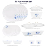 Corelle Livingware Round Blue Floral 30 Pcs Dinner Set