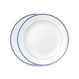 CORELLE DOUBLE RING 17CM Small Rounded Plate for Snacking & Dining | Pack of 2 | Vitrelle Triple Layer Glass| Lightweight |1-year warranty on chips, breaks & scratches