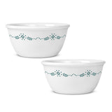 CORELLE ENGLISH GARDEN 177 ML Small Katori-Pack of 2| For serving Dal/Curd/Desserts/Dips| Ramekin Bowl | Vitrelle Triple Layer Glass| Lightweight |1-year warranty on chips, breaks & scratches