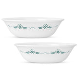 CORELLE ENGLISH GARDEN 950 ML Mixing & Serving Multipurpose bowl| Ideal for Dal/Curry/Sambhar/Biryani/Chicken/Rice| Pack of 2 |Vitrelle Triple Layer Glass| Lightweight |1-year warranty on chips, breaks & scratches