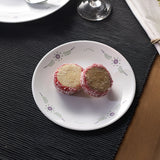 CORELLE ENGLISH GARDEN 17CM Small Rounded Plate for Snacking & Dining | Pack of 2| Vitrelle Triple Layer Glass| Lightweight |1-year warranty on chips, breaks & scratches