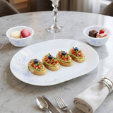 CORELLE LAPINUE 1 Serving Dish Platter with 2 Bowl | Ideal for Snacks/Appetizer/Tandoori Kababs/Fish Fry/Chicken Tikka/Party & Homeuse | Vitrelle Triple Layer Glass| Lightweight |1-year warranty on chips, breaks & scratches