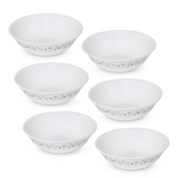 CORELLE LILAC BLUSH 296 ML Vegetable Bowl| Pack of 6| For Serving Curry/Gravy/Dessert | Vitrelle Triple Layer Glass| Lightweight |1-year warranty on chips, breaks & scratches