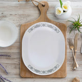 CORELLE MODENA Serving Dish Platter with 2 Bowl | Ideal for Snacks/Appetizer/Tandoori Kababs/Fish Fry/Chicken Tikka/Party & Homeuse | Vitrelle Triple Layer Glass| Lightweight |1-year warranty on chips, breaks & scratches