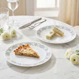 CORELLE MODENA 21.5 CM Medium Rounded Plate for Snacking & Dining | Vitrelle Triple Layer Glass| Lightweight |1-year warranty on chips, breaks & scratches