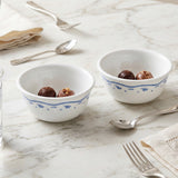 CORELLE MORNING BLUE 177 ML Small Katori-Pack of 2 | For serving Dal/Curd/Desserts/Dips| Ramekin Bowl | Vitrelle Triple Layer Glass| Lightweight |1-year warranty on chips, breaks & scratches