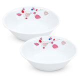CORELLE PINK BREEZE 1 950 ML Mixing & Serving Multipurpose bowl| pack fo 2 | Ideal for Dal/Curry/Sambhar/Biryani/Chicken/Rice | Vitrelle Triple Layer Glass| Lightweight |1-year warranty on chips, breaks & scratches